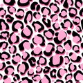 Animal skin print in pink colors. Modern leopard spot seamless pattern