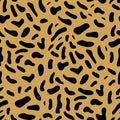 Animal skin seamless pattern golden colors with trendy camouflage design for fashion textile print Royalty Free Stock Photo