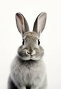 Cute white animal easter small rabbit furry background isolated background bunny pets Royalty Free Stock Photo