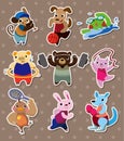 Animal sport stickers