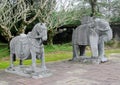 Animal statues in imperial Tomb of Khai Dinh