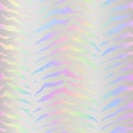 Animal stripe seamless pattern. Repeating holograph line texture. Repeated iridescent background for design gifts prints. Repeat h