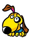 Animal surprised dog portrait smile parody character cartoon illustration