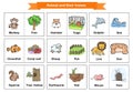 Animal and Their Homes Flash Cards. Printable flash card illustrating. - Flashcards for education