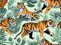 Animal Tigers Art Pastel Color Pattern