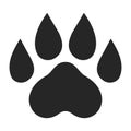 Pawprint symbol Footstep pet icon