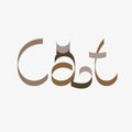 Animal typography, animal calligraphy, animal logo, animal logotype. Cat typography, cat calligraphy, cat logo.