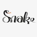 Animal typography, animal calligraphy, animal logo, animal logotype. Snake typography, snake calligraphy, snake logo.