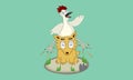 Animal Vector Chicken And Foxes
