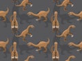 Dinosaur Therizinosaurus Cute Cartoon Background Seamless Wallpaper