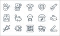 Animal Welfare Line Icons. Linear Set. Quality Vector Line Set Such As Bear Trap, Monkey, Scorpion, Cow, Wildlife, Veterinary,