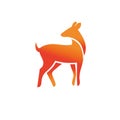 best simple deer logo vector