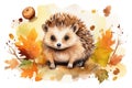 Animal wildlife green wild prickly autumn mammal grass forest cute hedgehog nature