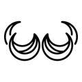 Animal wings icon, outline style