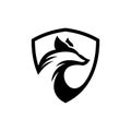 Animal wolf shield defense creative logo