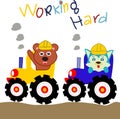 Animal Worker fun cartoon