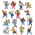 Animal Worker Tradesman Mascot Set