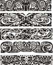 Animalistic knot designs in celtic style Royalty Free Stock Photo