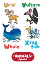 Animals alphabet or ABC. Royalty Free Stock Photo