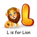 Animals alphabet: L is for Lion