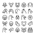 Animals and Birds Vector Icons 9 Royalty Free Stock Photo