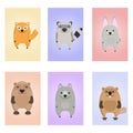 Animals Card. Educational cards for kids.