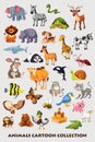 Animals cartoon collection for kids Royalty Free Stock Photo