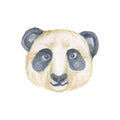 Panda Animals cartoon cute muzzles scandinavian style. Hand-drawn illustration of children