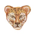Jaguar Animals cartoon cute muzzles scandinavian style. Hand-drawn illustration of children