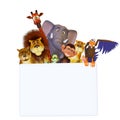 Animals cartoon frame