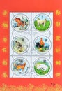 Animals of the Chinese Lunar Calendar Sheet,