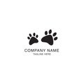 Animals dog paw print. Icon. Vector illustration. Cat footprint foot print logo Royalty Free Stock Photo