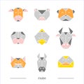 Animals farm origami 10 Royalty Free Stock Photo