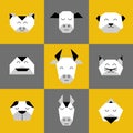 Animals farm origami 6 Royalty Free Stock Photo