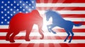 Animals Fighting American Election Concept Royalty Free Stock Photo