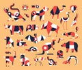 Animals - flat design icons set Royalty Free Stock Photo