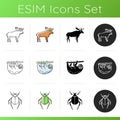 Animals icons set