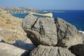 Tubular bone of an animal limb found on top of Lardos hill in August, Rhodes Island, Greece