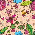 Animals land seamless pattern