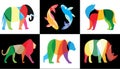 Animals logo and wallpaper design