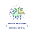 Animals natural diet concept icon