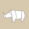 Animals origami vector craft illustration