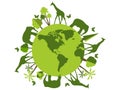 Animals on the planet, animal shelter, wildlife sanctuary. World Environment Day.