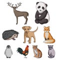 Animals set collection icons in cartoon style vector symbol Royalty Free Stock Photo