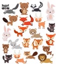 Animals Set in flat style, vector illustration