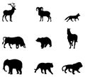 Animals silhouette