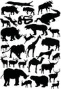 Animals silhouettes large coll