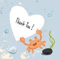 Animals thank you card Royalty Free Stock Photo