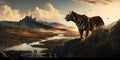 Animals wilderness landscape sky four created with generative AI