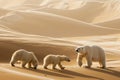 Animals in the wrong place global warming climate changes AI generated